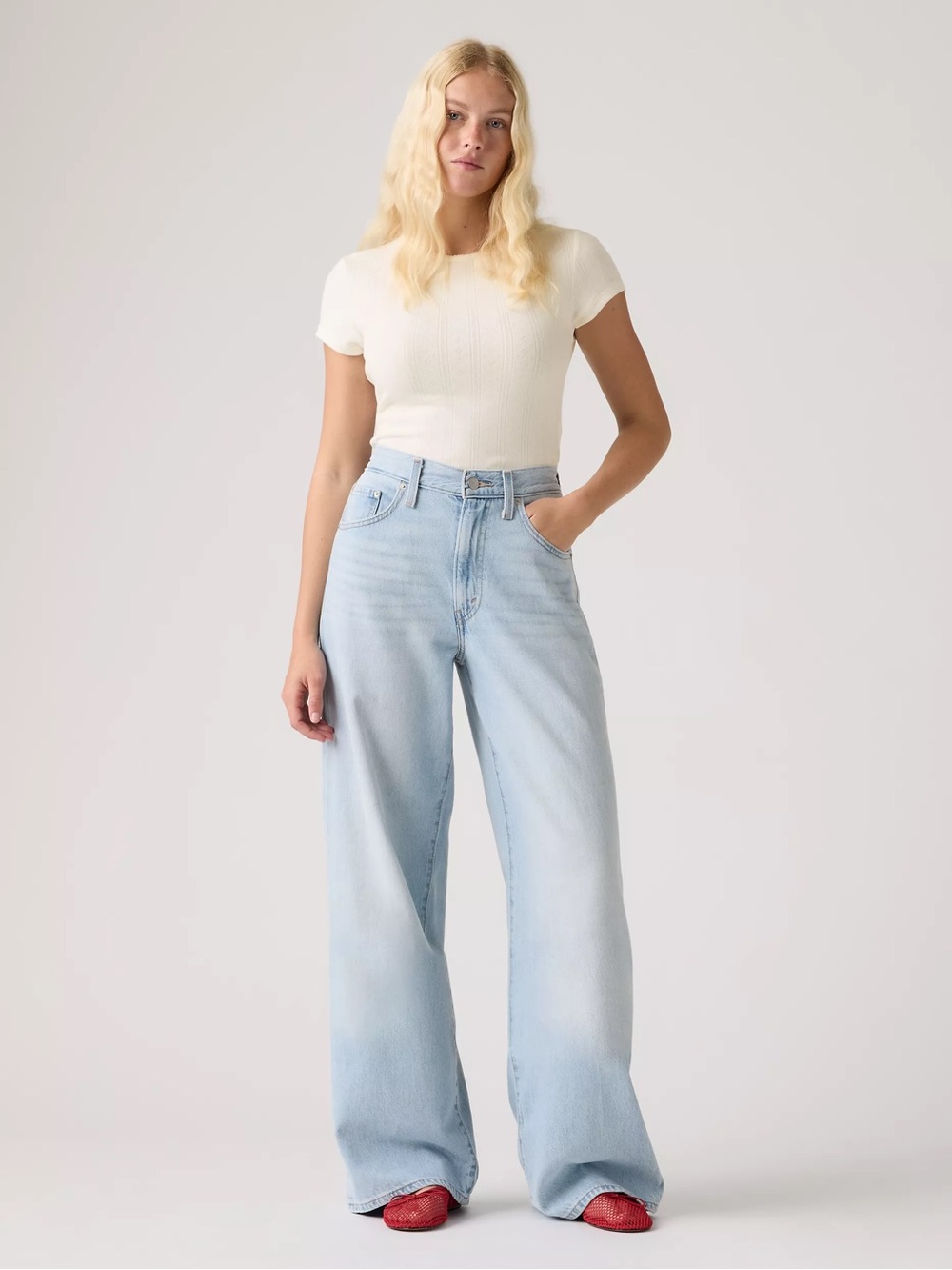 Levi's Light Blue Wide Leg High-Rise Jeans